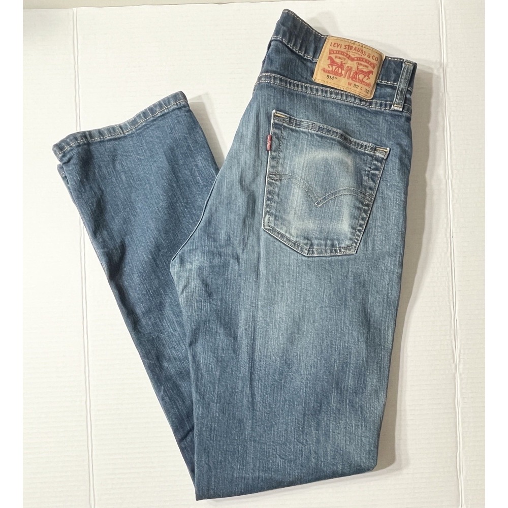 Levi's Straight Jeans - Faded Blue Denim